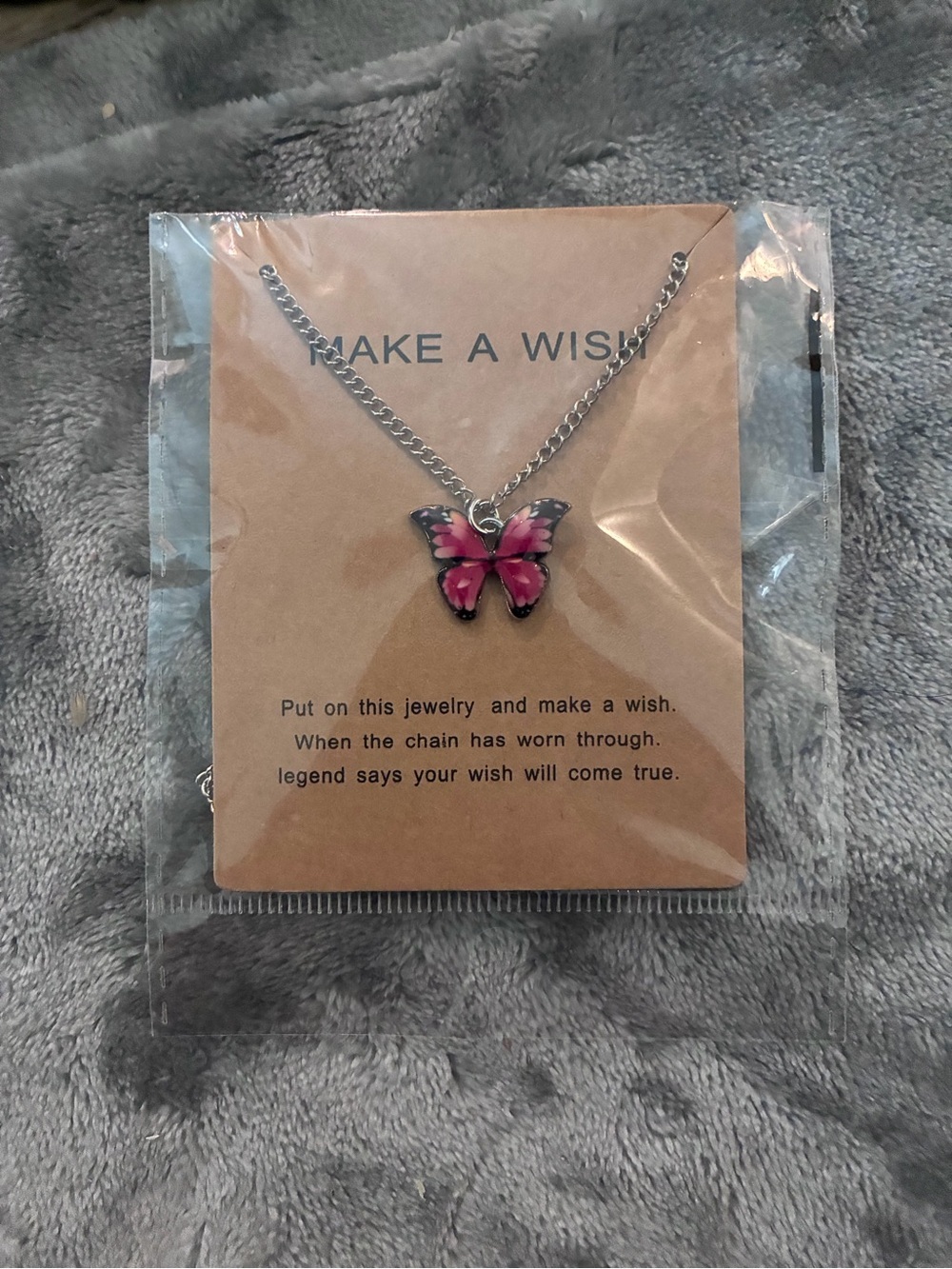 DEQIYIJI Cute Butterfly Pendant Necklace Jewelry Gifts For Women Teen Girls